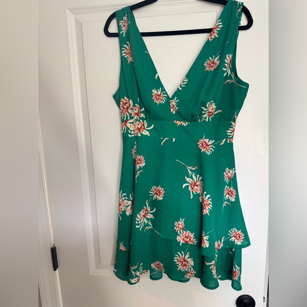 BB Dakota Green Garden Strolls Blossom Floral Sundress
